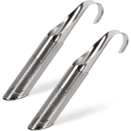 Te-filter, 2 st rostfria infuser i rostfritt stål, kryddfilter för örter, te-filter och lock, universell för te-