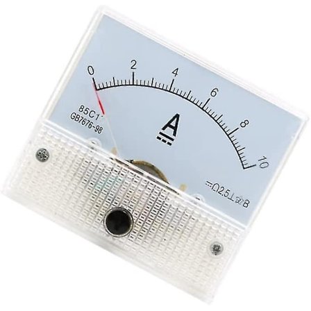 Analog DC 10A Strømmåler Panel Meter Ammeter for Krets Test Ampere Tester Gauge Hvit Husholdnings Ammeter