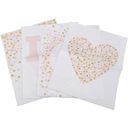 och eller Positiv Bekräftelse 8 x 10 Tum Konst Affisch Set om 4 Kärlek Dröm Stort Småbarnsrum Dekorationer