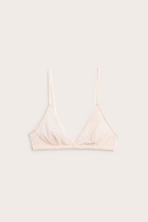 Kappahl | Bralette med hjärtmönster Ljusrosa M | Ljusrosa