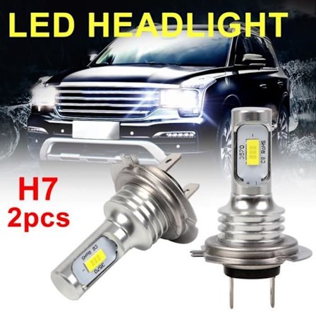 H7 LED-autopolttimo, korkealaatuiset ajovalopolttimot IP68 6000K valkoinen valo autoon 2 kpl