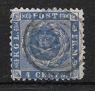 Dansk Vestindien 1872 - AFA 4 - Stemplet
