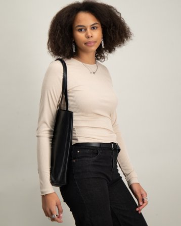 Sofie Schnoor T-shirt long-sleeve Beige Tops/blouses Meisjes - Kids Brand Store