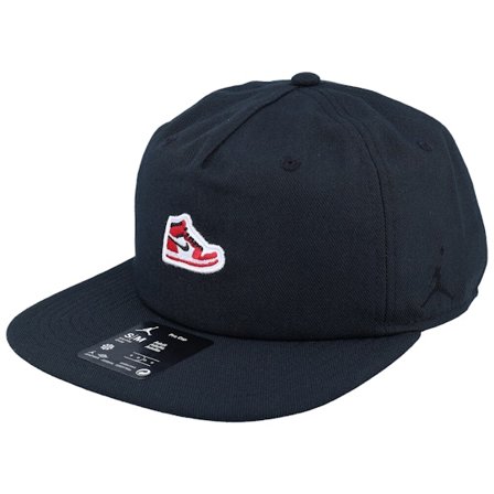 Jordan - Sort snapback Kasket - Pro Cap Sneaker Patch Black Snapback - Nike @ Hatstore