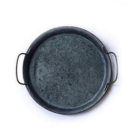 Eurooppalainen Retro Metallilevykahvat Pyöreä Taottu Tarjotin