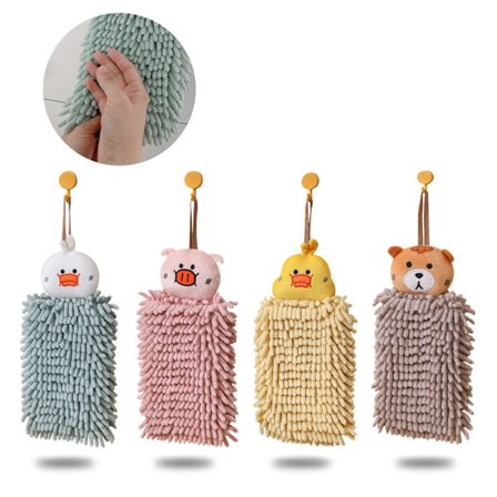 4 stk. Børne Cartoon Dyr Badehåndklæder