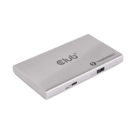 Club 3D Thunderbolt 4 Portable 5-in-1 Hub with Smart Power - dokkingstasjon - Thunderbolt 4