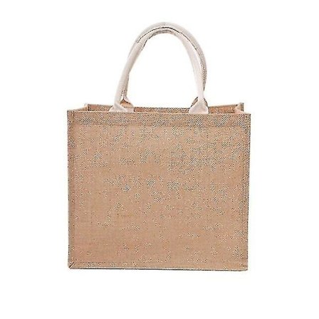 Hessian taske med lamineret indre og blødt bomuldsgreb, dameindkøbsposer