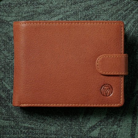 Světle hnědá kožená ergonomická peněženka Cambodia pro muže - Peněženky