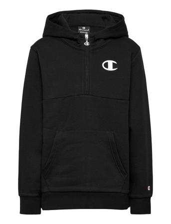 Hooded Half Zip Sweatshirt Black Champion