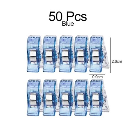 10/20/50 st Sömnadsklämmor Plastklämmor Quilting Hantverk Virkning Stickning Säkerhetsklämmor Blandad Blå