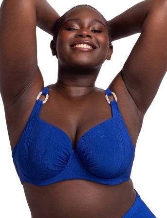 Dorina Madras Bikini Top - Blue - F x 95