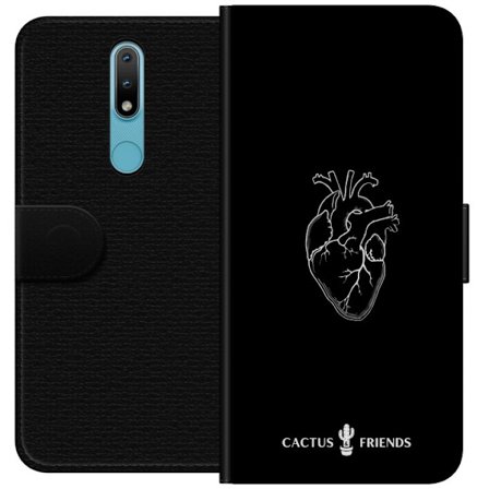 Yhteensopiva Lompakkokotelo Nokia Nokia 2.4 Kaktus ja Ystävät - Keskiaikaan Anatomia Sydän