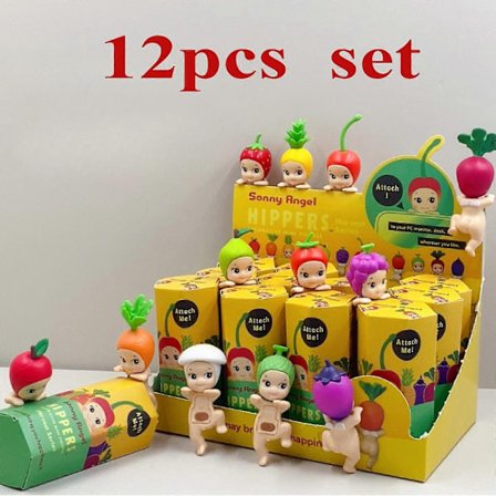 Ny 12-pak Sonny Angel Blind Box Harvest Series Frugt- og Grøntsagsfigurer Ornament Dukker Fans Børn Fødselsdag Julegave-Perfet 12PCS Fruits_MGF