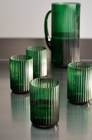 Jotex - Glas 4 Stuks Groene Kleur Groene kleur - MIKI - Koop Glazen bij Jotex