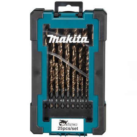 Makita D-67599 Metallborrsats 25 delar, Borra & mejsla