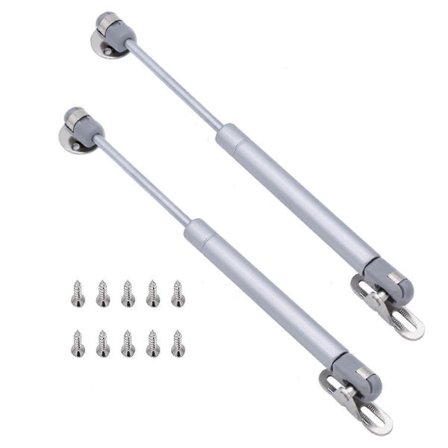 Stykke 200N Gasfjeder, Eleskopisk Gasløft Soft Close Fjederløft Gasfjeder Kabinethængsler til Skab