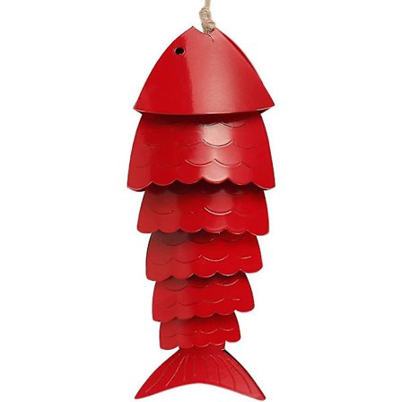 Fargede Koi-fisk Vindklokker Vintage Farge Karpe Fisk Vindklokker Hage Patio Hjem Accent Fisk Ornament Utendørs Hage Strand Dekor