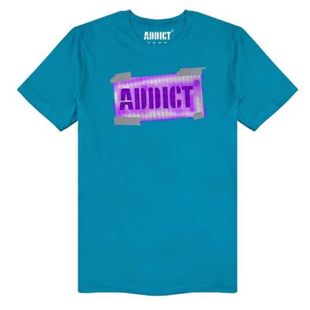 Addict Unisex Vuxen Graffiti Logotyp T-shirt L Ocean Depths Teal