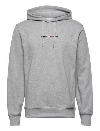 Tjm Straight Logo Hoodie Grey Tommy Jeans