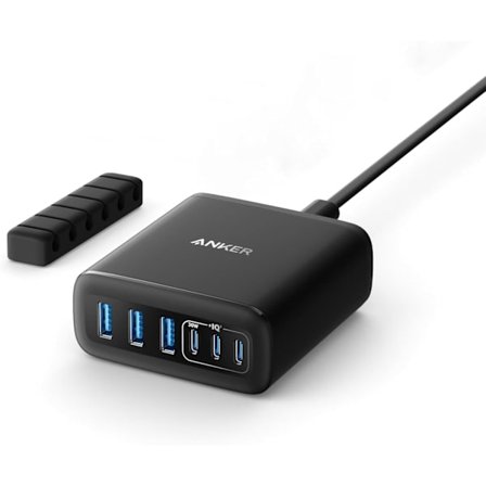 Anker USB-C och USB-A-laddare, 112W Max 6-portars laddningsstation