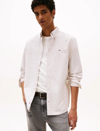 Tommy Jeans Tjm Reg Oxford Shirt Ext - Cream - S