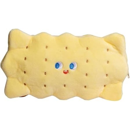 Sød penalhus (beige), kreativt plys kiks penalhus, stud