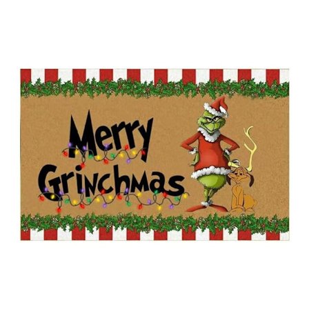 Hyvää joulua -jalkapyyhe, eteisen ovi, lattiamatto, liukumaton, vettä imevä, sisä- ja ulkokäyttöön, kylpyhuoneeseen, keittiöön, puutarhaan, 