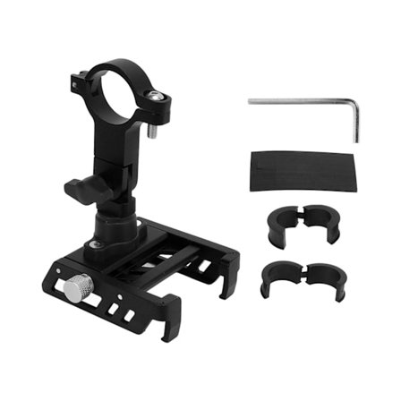 MEROCA Pyörä Puhelinteline Alumiini 360° Kierto Ohjaustangon Puhelinteline Teli Maastopyörä Moottoripyörä Musta, Laatikko Pakattu