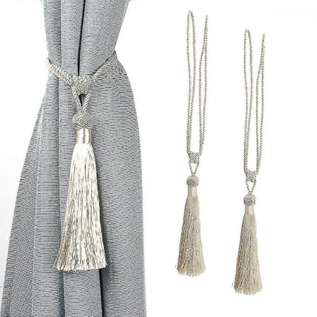 2 stk Gardinomtag Dusk Omtag, Håndlagde Gardinholdere Tau Gardinomtag Håndlagde Gardinholdere For Hjemmekontor Vinduer PLS Beige