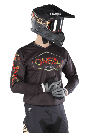 Maglia Cross O'Neal Mahalo Lush Nero-Multicolore S