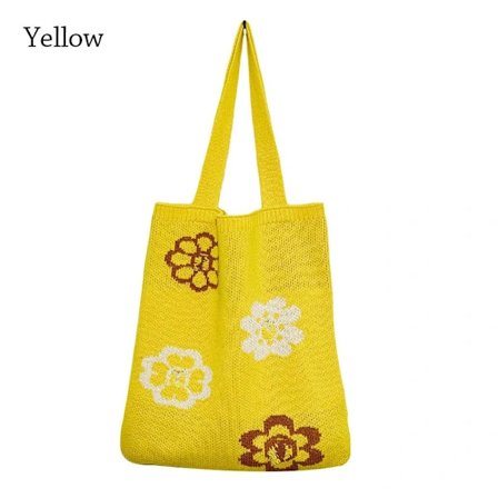 Axelväskor Virkad väska GUL gul