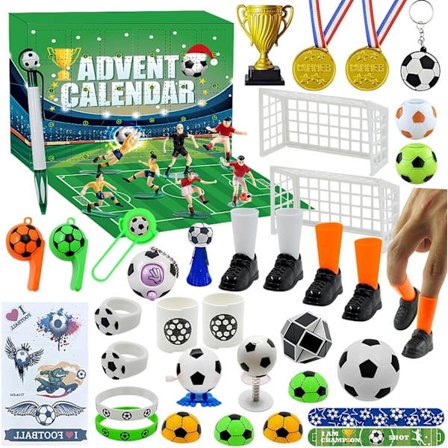 Jalkapallo Joulukalenteri, 24 päivän joulun odotus jalkapallosetillä lapsille, lahja lapsille