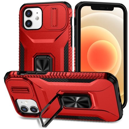 iPhone 12 / 12 Pro Case with Stand - Red