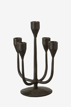 Wikholm Form - Lysestage x 5 Priya - Sort - Lysestager & lanterner - Fra Homeroom