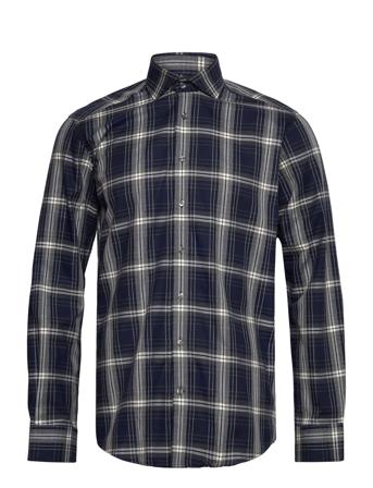 Bs Tony Slim Fit Shirt Skjorte Uformell Marineblå Bruun & Stengade*Betinget Tilbud