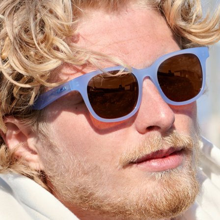 Wilder Thea Blue & Brown Polarised Sunglasses for Men - Polarised sunglasses