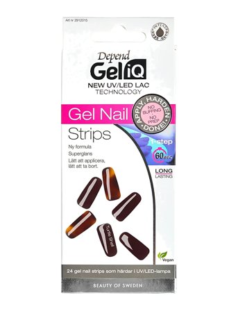 Depend Cosmetic Gel Iq Gel Nail Strips Turtle Shell - Brown - 1 ST