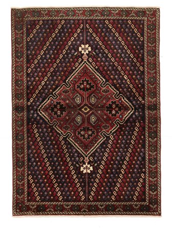 Tecido À Mão Afshar Shahre Babak Tapete 105X147 Oriental Lã Pequeno