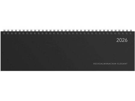 Burde Veckoalmanackan Elegant 2026 - Lyreco - Almanackor och kalendrar - Bordskalendrar och skrivunderlägg - Bordskalendrar