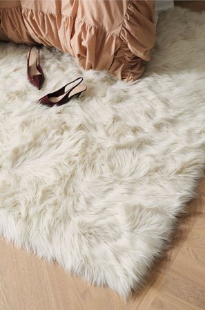 Staycation - Ryamatta Flossy - Beige - Lugg & ryamattor - 160X230 - Från Homeroom