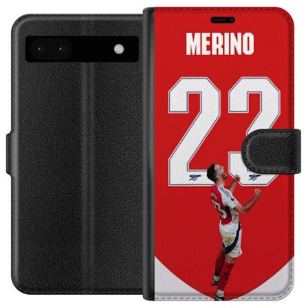 Kompatibel Tegnebogsetui til Google Pixel 6a Merino 23 fodbold rød baggrund sport-inspireret design med energi, passion og stil til fans og spillere