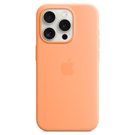 För iPhone 15 Pro Max Skal Silikon Magnetiskt Telefonskal Kompatibelt med MagSafe Orange