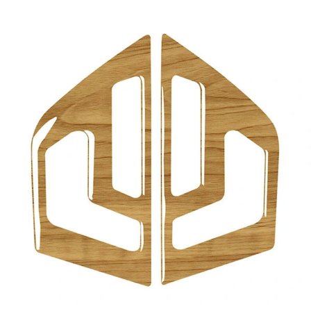 Indvendig dør sædejusteringsknap dæksel i træimitation, gul, til C-klasse W204 2007-2013