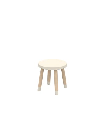 FLEXA Stool Dots Ø30X30Cm Cream Wht. Mdf Painted Seat Ash Legs - Cream - ONE SIZE