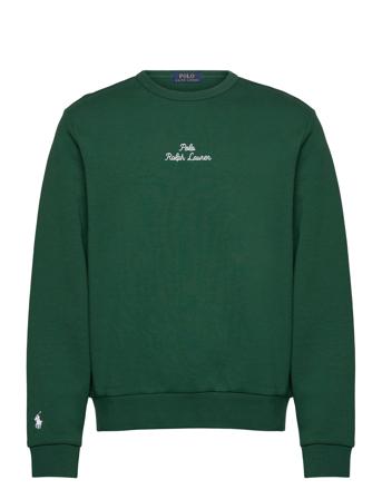 Embroidered-Logo Double-Knit Sweatshirt Tops Sweatshirts & Hoodies Sweatshirts Green Polo Ralph Lauren