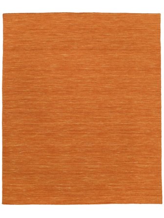 Handloom Flat 250X300 Large Orange Plain (Single Colored) Wool Rug