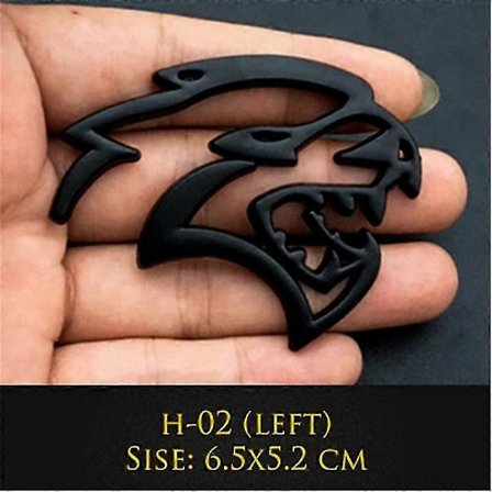3D Metal Hellcat Bil Logo Dør Skærm Side Mærkater Badge Dekoration Bagagerum Emblem Mærkat Til Dodge Challenger Jeep LGL