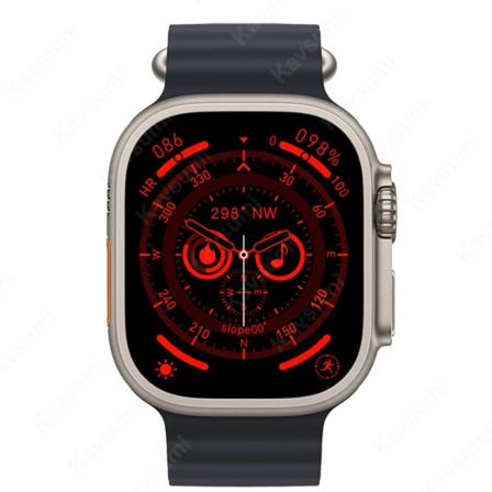 AMOLED-skärm HK8 Pro Max Ultra Smart Watch Series 8 49mm High Refresh Rtae Compass Game NFC Smartwatch Herr Sportklockor 2.12\ Black AMOLED Screen 