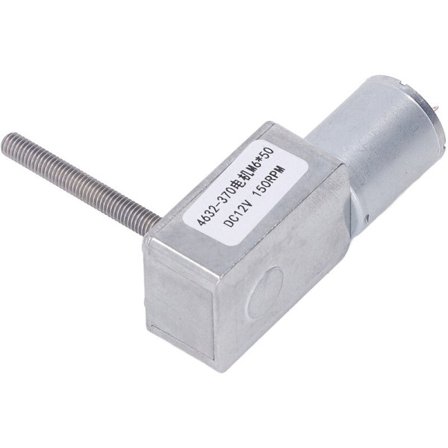 M6 x 50mm DC-snäckväxelmotor i aluminiumlegering och mässing, reversibel DC-växelmotor för fönsteröppnare, DC 12V 150RPM